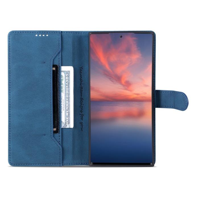 AZNS - AZNS Samsung Galaxy S23 Ultra Fodral PU Läder - Blå