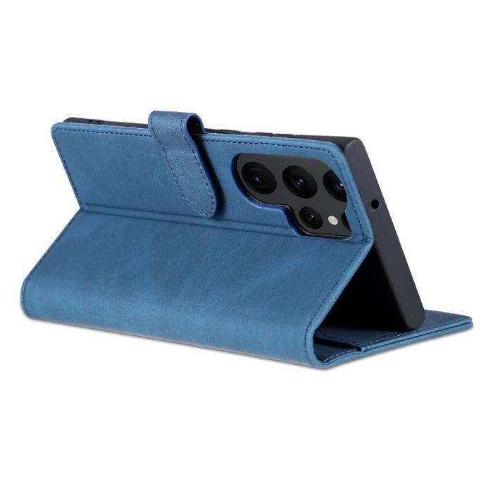 AZNS - AZNS Samsung Galaxy S23 Ultra Fodral PU Läder - Blå