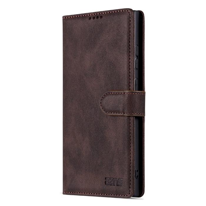 AZNS - AZNS Samsung Galaxy S23 Ultra Fodral PU Läder - Brun