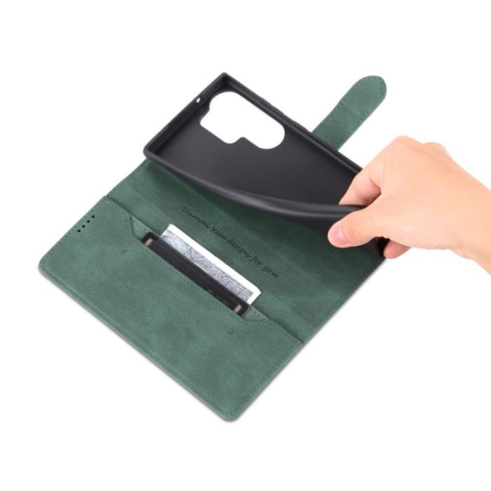 AZNS - AZNS Samsung Galaxy S23 Ultra Fodral PU Läder - Grön