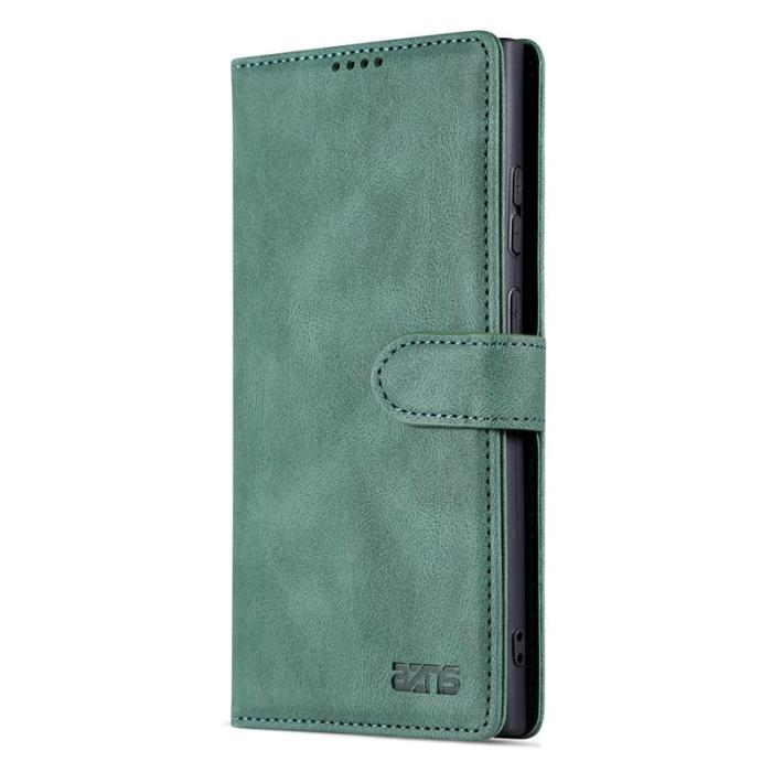 AZNS - AZNS Samsung Galaxy S23 Ultra Fodral PU Läder - Grön
