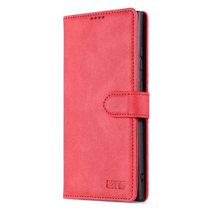 AZNS - AZNS Samsung Galaxy S23 Ultra Fodral PU Läder - Röd