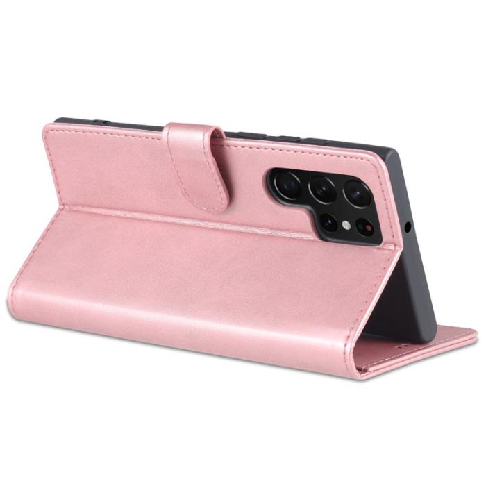 AZNS - AZNS Samsung Galaxy S23 Ultra Fodral PU Läder - Rose Gold