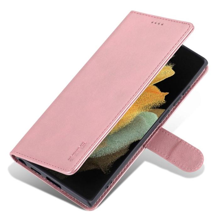 AZNS - AZNS Samsung Galaxy S23 Ultra Fodral PU Läder - Rose Gold