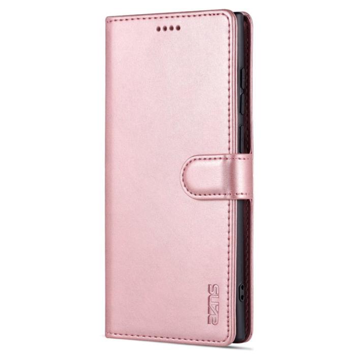 AZNS - AZNS Samsung Galaxy S23 Ultra Fodral PU Läder - Rose Gold