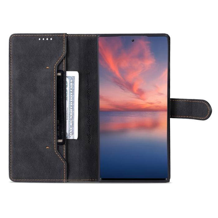 AZNS - AZNS Samsung Galaxy S23 Ultra Fodral PU Läder - Svart