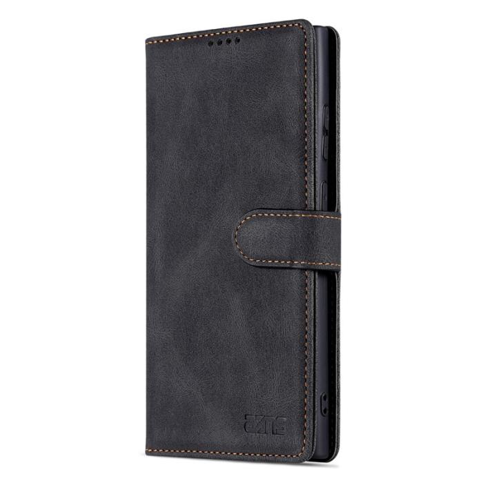 AZNS - AZNS Samsung Galaxy S23 Ultra Fodral PU Läder - Svart