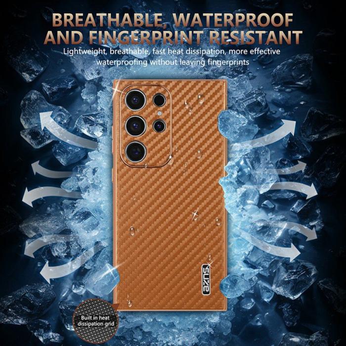 AZNS - AZNS Samsung Galaxy S23 Ultra Fodral PU + TPU - Grön