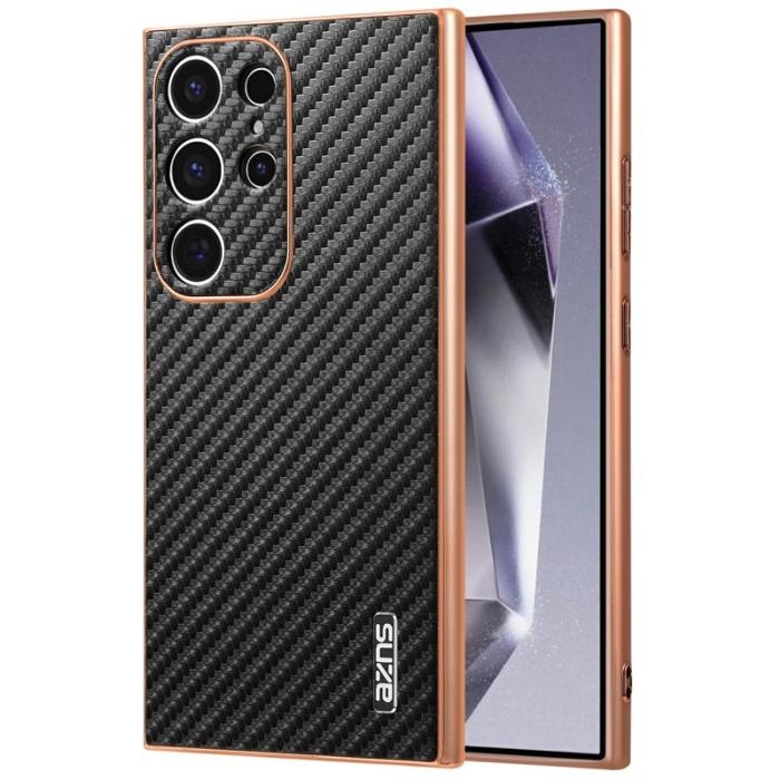 AZNS - AZNS Samsung Galaxy S23 Ultra Fodral PU + TPU - Svart