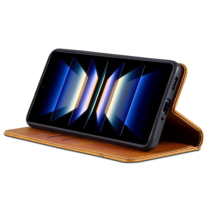 AZNS - AZNS Samsung Galaxy S24 FE Fodral - Äkta läder - Brun