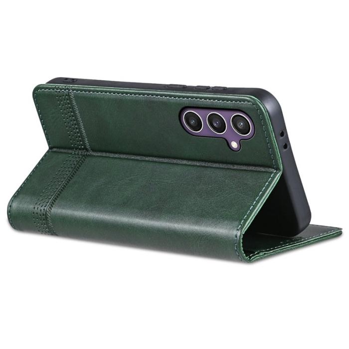AZNS - AZNS Samsung Galaxy S24 FE Fodral - Äkta läder - Grön