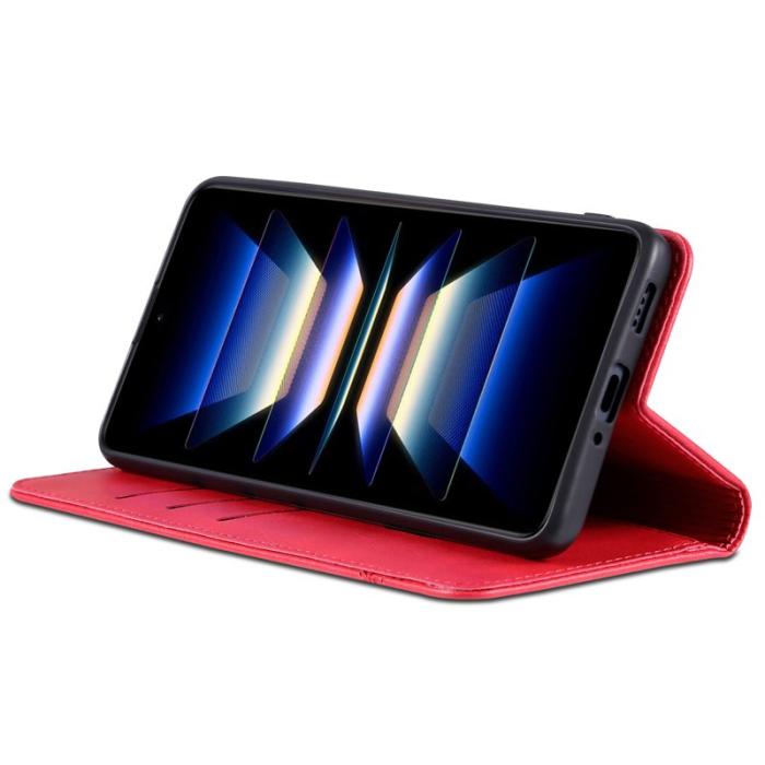 AZNS - AZNS Samsung Galaxy S24 FE Fodral - Äkta läder - Röd