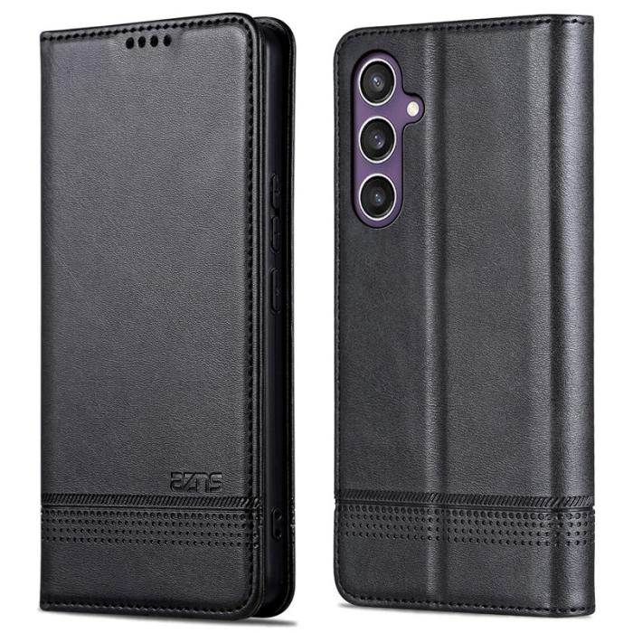 AZNS - AZNS Samsung Galaxy S24 FE Fodral - Äkta läder - Svart