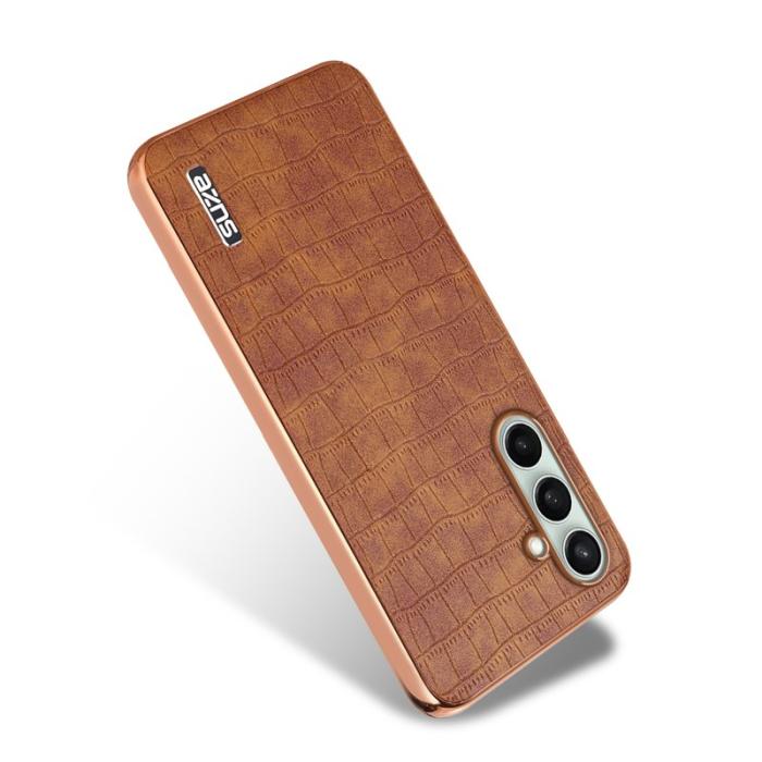 AZNS - AZNS Samsung Galaxy S24 FE Fodral Electroplating PU+TPU - Brun