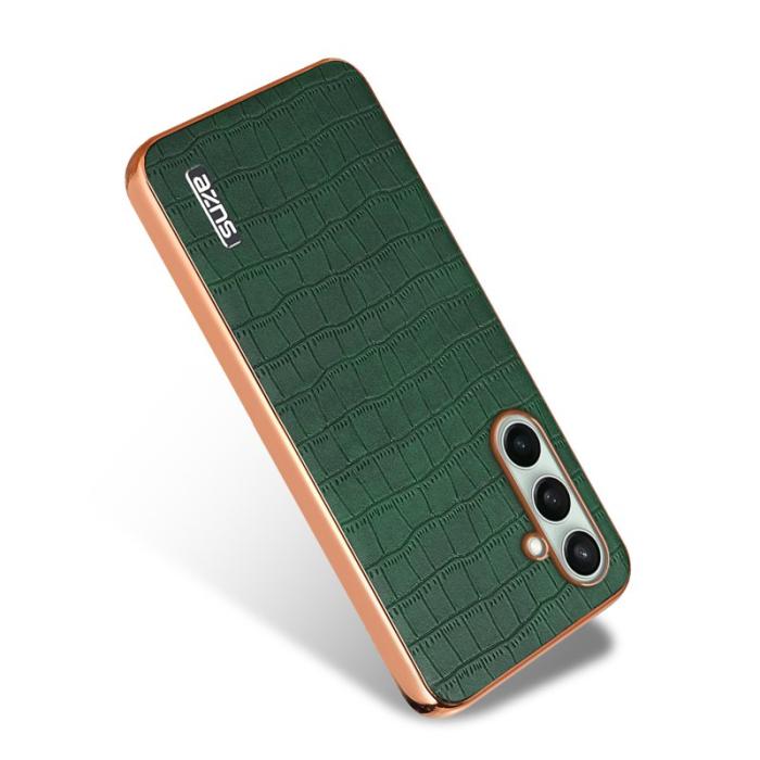 AZNS - AZNS Samsung Galaxy S24 FE Fodral Electroplating PU+TPU - Grön