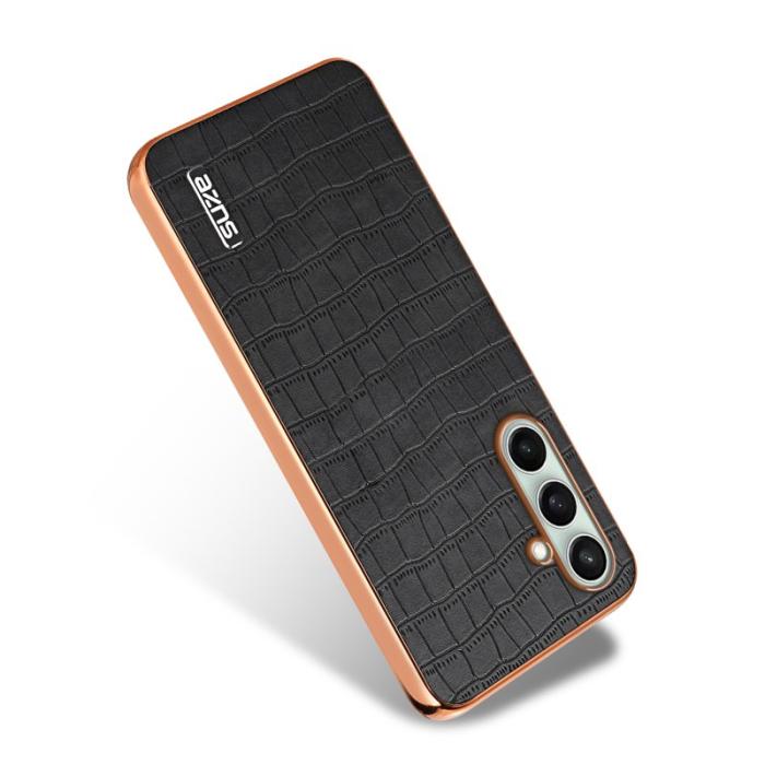 AZNS - AZNS Samsung Galaxy S24 FE Fodral Electroplating PU+TPU - Svart