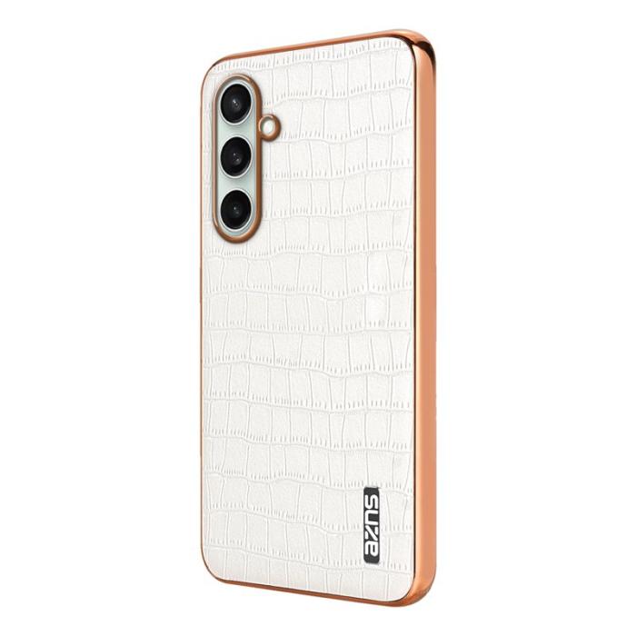 AZNS - AZNS Samsung Galaxy S24 FE Fodral Electroplating PU+TPU - Vit