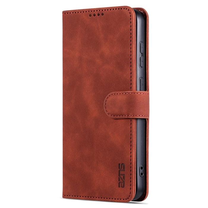 AZNS - AZNS Samsung Galaxy S24 FE Fodral PU Läder Plånbok - Brun