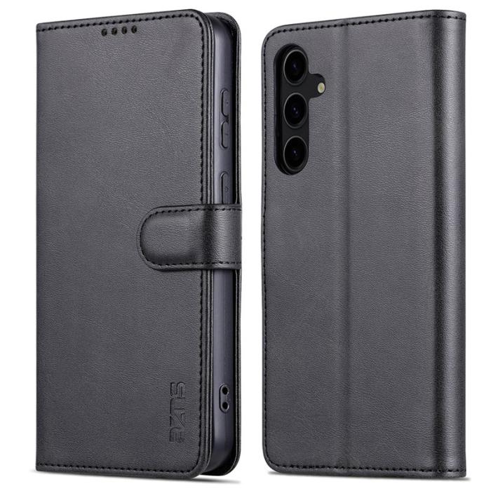 AZNS - AZNS Samsung Galaxy S24 FE Fodral PU Läder Plånbok - Svart