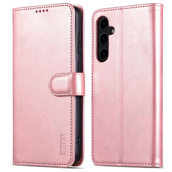 AZNS - AZNS Samsung Galaxy S24 FE Fodral PU Läder - Rose Gold
