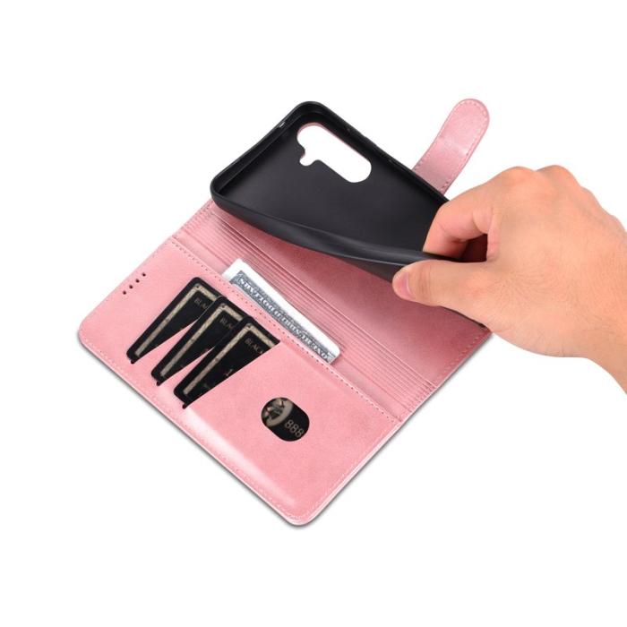 AZNS - AZNS Samsung Galaxy S24 FE Fodral PU Läder - Rose Gold
