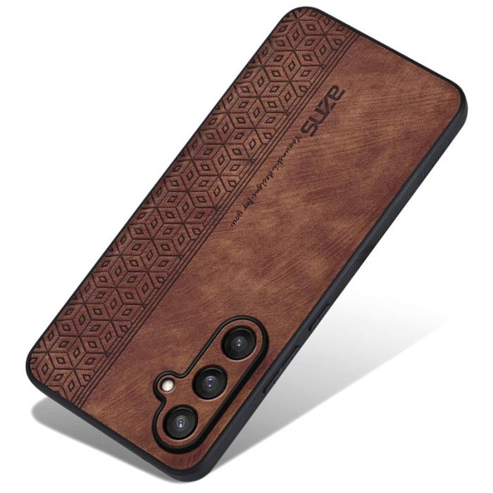 AZNS - AZNS Samsung Galaxy S24 FE Fodral Shockproof PU Läder - Brun