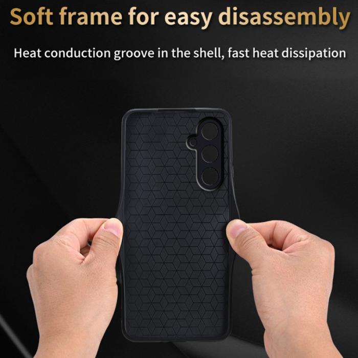 AZNS - AZNS Samsung Galaxy S24 FE Fodral Shockproof PU Läder - Lila