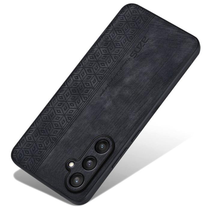 AZNS - AZNS Samsung Galaxy S24 FE Fodral Shockproof PU Läder - Svart