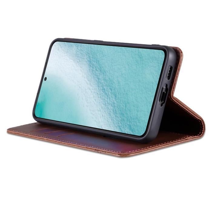 AZNS - AZNS Samsung Galaxy S24+ Fodral Äkta läder - Kaffe