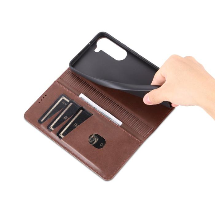 AZNS - AZNS Samsung Galaxy S24+ Fodral Äkta läder - Kaffe