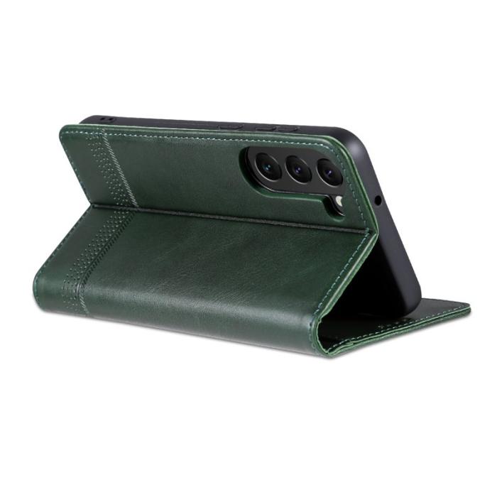 AZNS - AZNS Samsung Galaxy S24+ Fodral Äkta läder - Mörkgrön