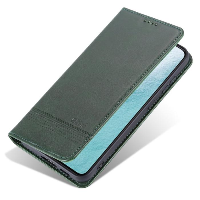 AZNS - AZNS Samsung Galaxy S24+ Fodral Äkta läder - Mörkgrön