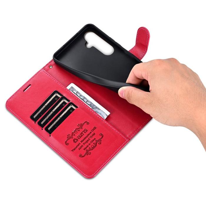 AZNS - AZNS Samsung Galaxy S24 Fodral Anti-Scratch Konstläder - Röd