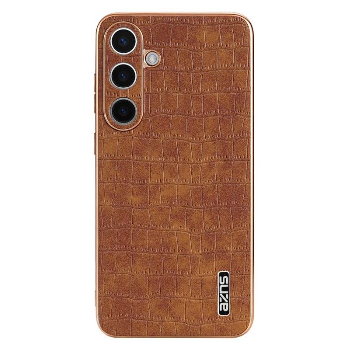 AZNS - AZNS Samsung Galaxy S24 Fodral Electroplating PU+TPU - Brun