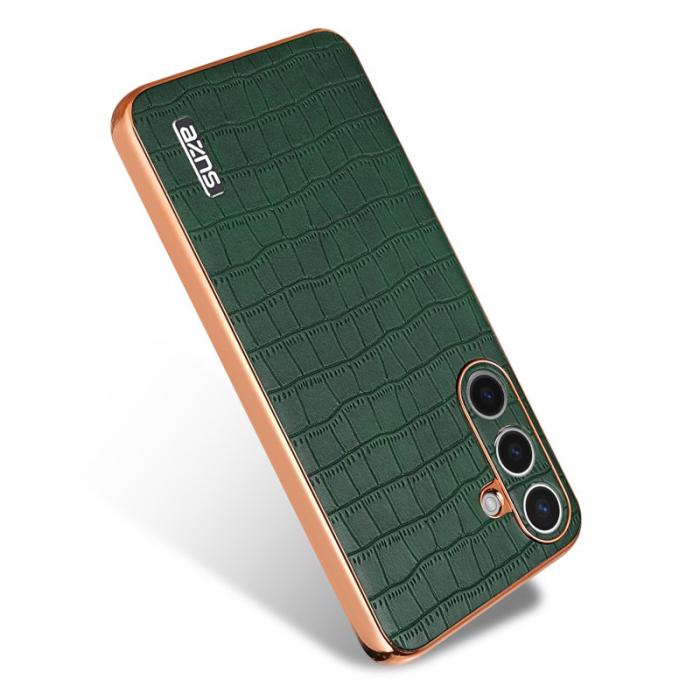 AZNS - AZNS Samsung Galaxy S24 Fodral Electroplating PU+TPU - Grön