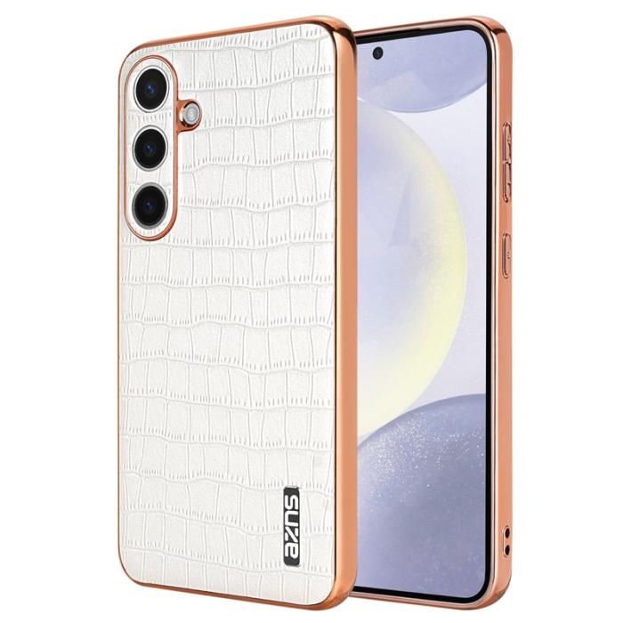 AZNS - AZNS Samsung Galaxy S24 Fodral Electroplating PU+TPU - Vit