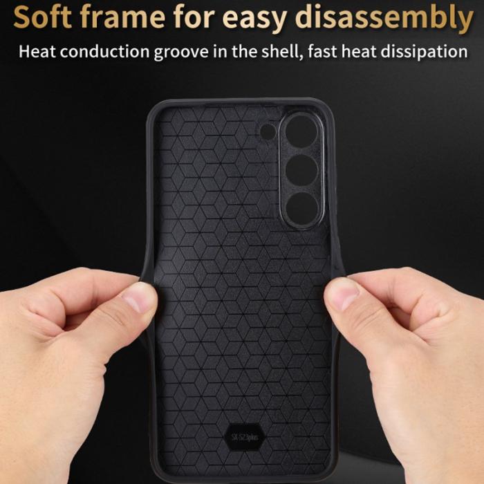 AZNS - AZNS Samsung Galaxy S24 Fodral Imprinted PU Läder - Lila