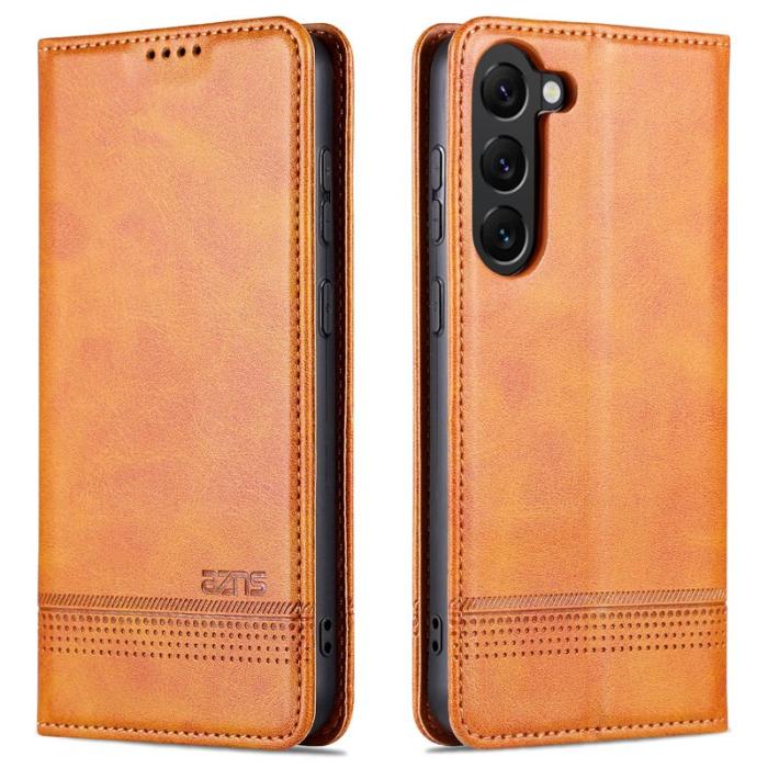 AZNS - AZNS Samsung Galaxy S24 Fodral PU Läder - Brun