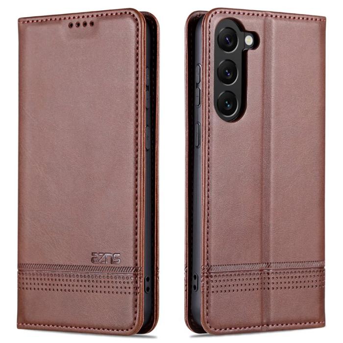 AZNS - AZNS Samsung Galaxy S24 Fodral PU Läder - Kaffe