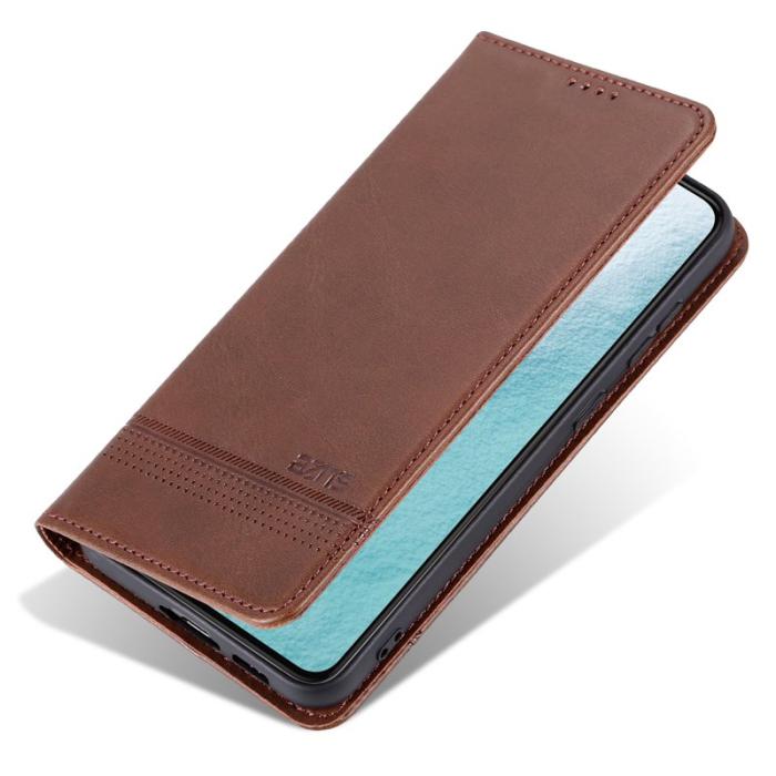 AZNS - AZNS Samsung Galaxy S24 Fodral PU Läder - Kaffe