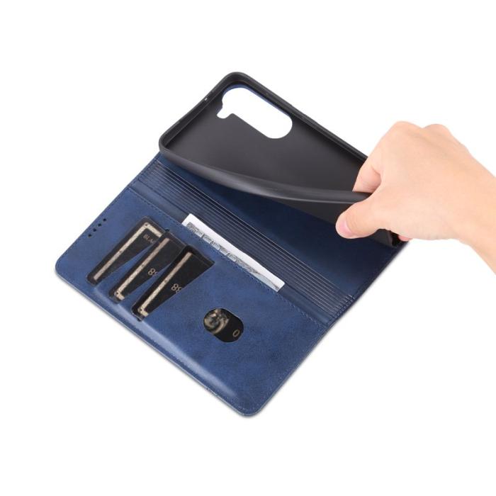 AZNS - AZNS Samsung Galaxy S24 Fodral PU Läder - Mörkblå