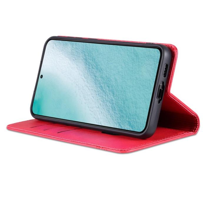 AZNS - AZNS Samsung Galaxy S24 Fodral PU Läder - Röd