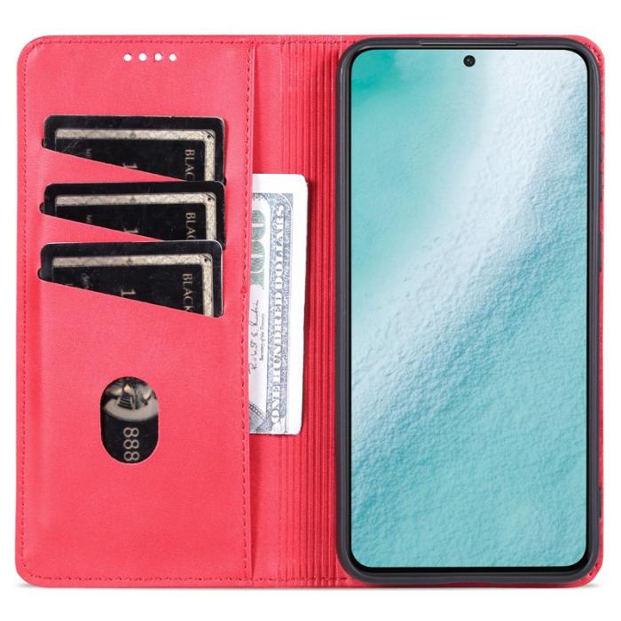 AZNS - AZNS Samsung Galaxy S24 Fodral PU Läder - Röd