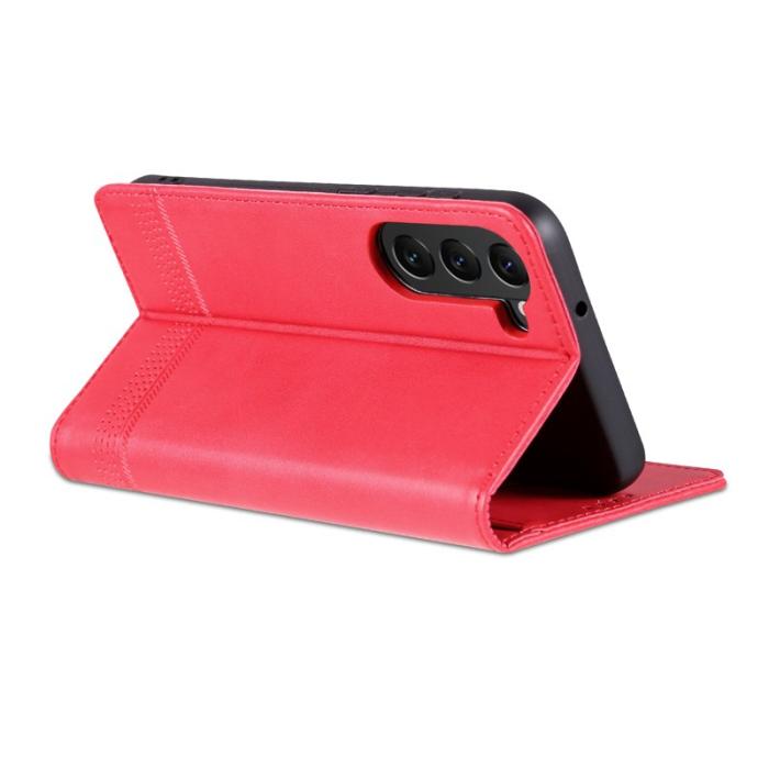 AZNS - AZNS Samsung Galaxy S24 Fodral PU Läder - Röd