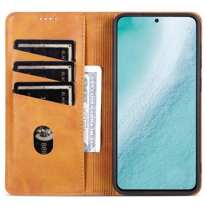 AZNS - AZNS Samsung Galaxy S24+ Fodral PU Läder - Scratch-resistant - Brun