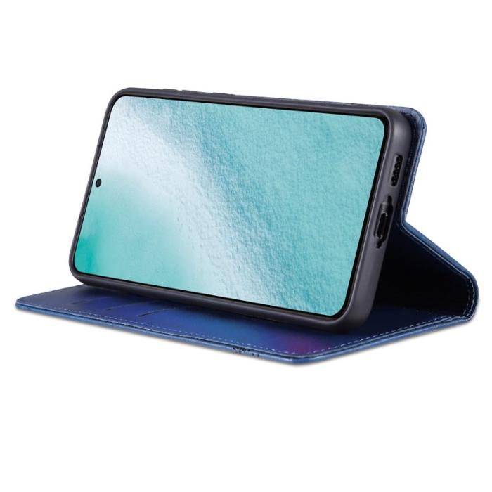 AZNS - AZNS Samsung Galaxy S24+ Fodral PU Läder - Scratch-resistant - Mörkblå