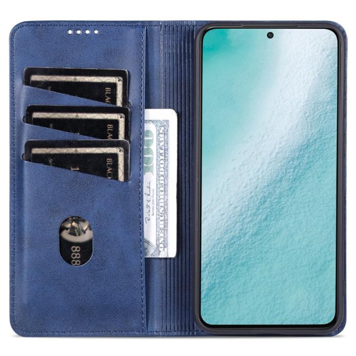 AZNS - AZNS Samsung Galaxy S24+ Fodral PU Läder - Scratch-resistant - Mörkblå