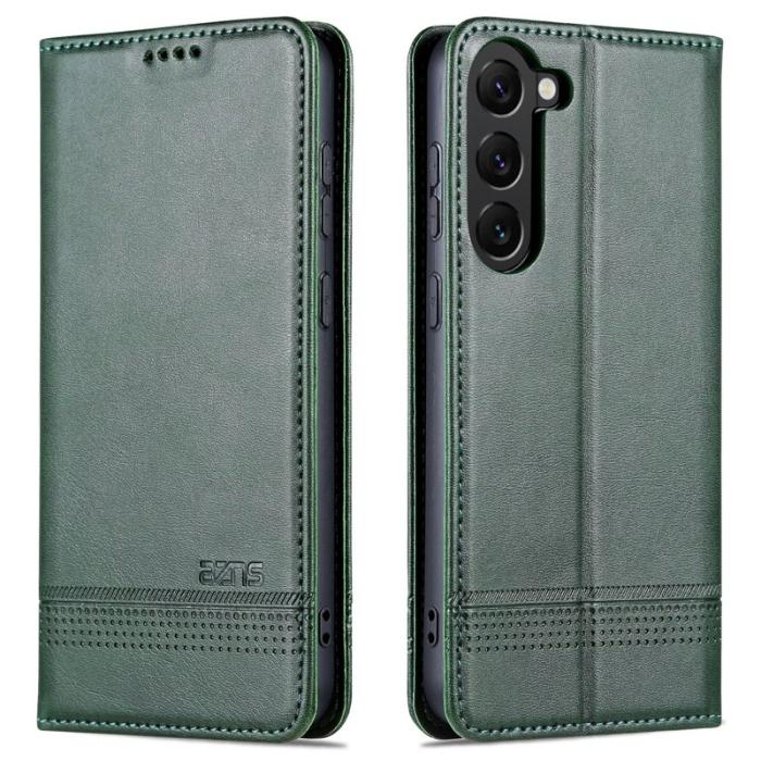 AZNS - AZNS Samsung Galaxy S24 Fodral PU Läder+TPU - Mörkgrön
