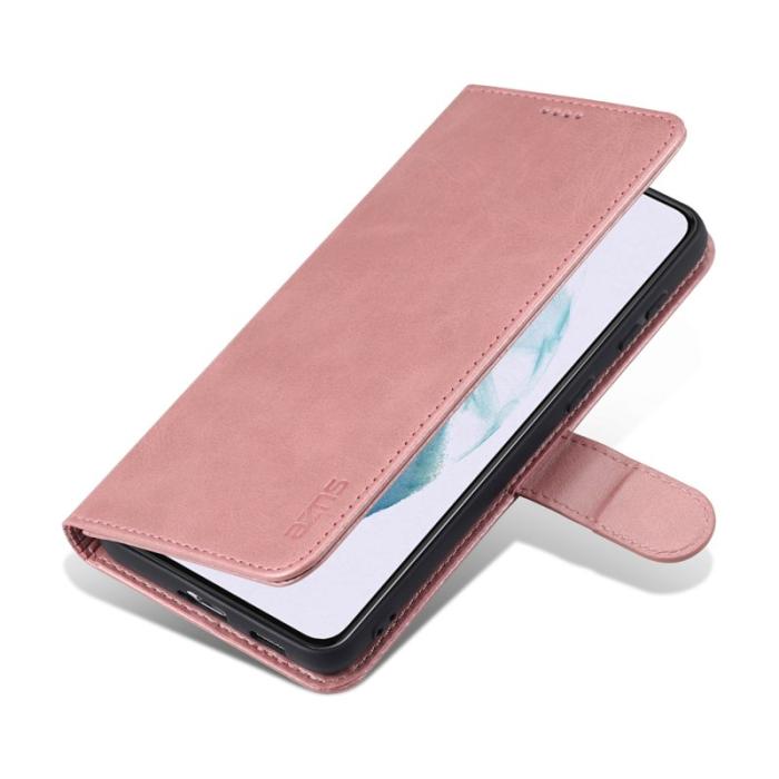 AZNS - AZNS Samsung Galaxy S24 Fodral Wallet PU Läder - Roséguld