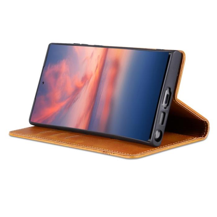 AZNS - AZNS Samsung Galaxy S24 Ultra Fodral Äkta läder - Brun